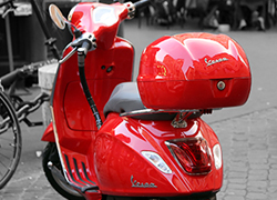 Red Vespa in Rome